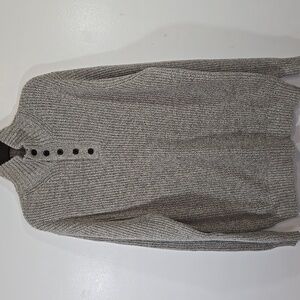 American Eagle Men's Gray Knit ¼ Button Sweater XLarge